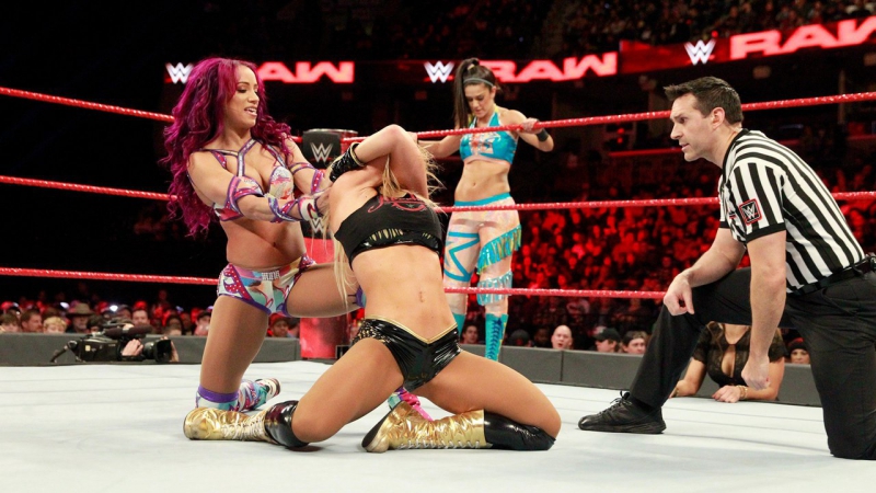 Sb Group Full Match Sasha Banks Bayley W Mickie James Vs Sonya