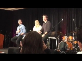 ️ joseph morgan, daniel gillies and claire holts panel at tvdnj