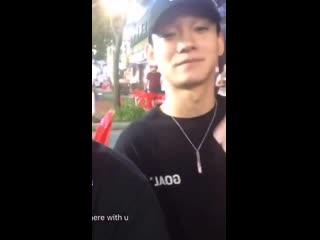 Чондэ в лайве инстаграма своего друга