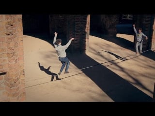 Epic slackline tandem in ruins jaan roose