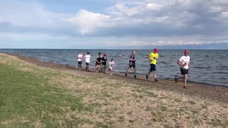 Тренироа на берегу озера иссык куль