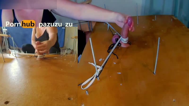 Twice porn video – Amateur femdom cfnm handjob i made him cum twice in the milking table
