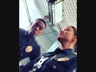 A little taste of what it’s like working with @titusmakin and @missoneil on #therookie