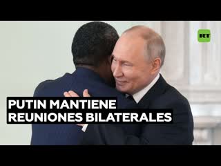 Putin mantiene reuniones bilaterales con varios líderes del continente africano