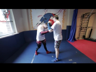 Биео battle beetle tutorial # 7 combat sambo for mma foot sweep from thai clinch