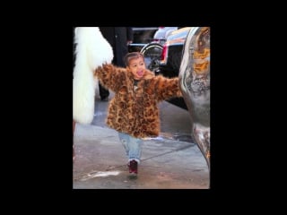 Little north west copies her famous mom kim kardashian