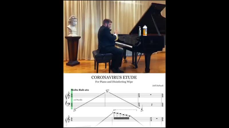 Live concert coronavirus etude for piano and disinfecting wipe (jeff depaoli)