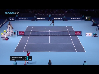 Carreno busta vs thiem hot shot (