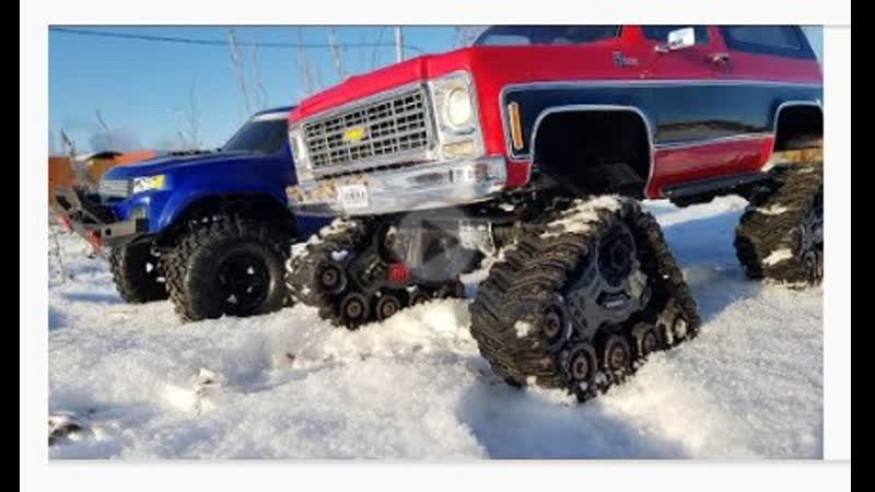 Гусеничные траки против резины! сравнительный тест на зимнем бездорожье blazer k5 offroad 4x4