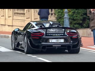 Supercars in monaco 2022 ( 918 spyder, monza sp2, charles leclerc's pista spider, superamerica )