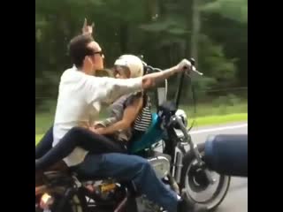 Riding with a baby on the sportster