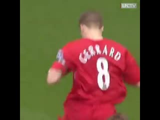 Stevie gerrard − scouser, skipper, in front of the kop!