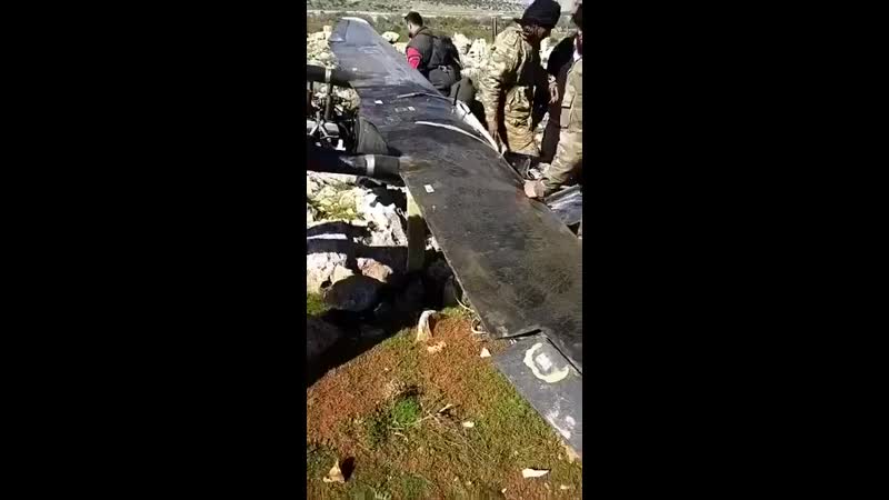 Обломки упавшего в идлибе бла