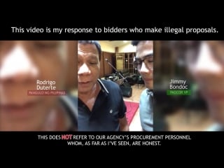 Payo ni duterte kay bondoc