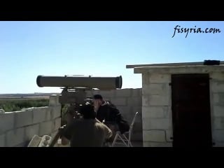 Syrian free army anti tank missile kornet