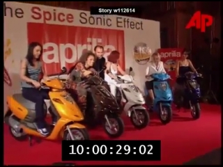 Spice girls aprilia launch milan associated press