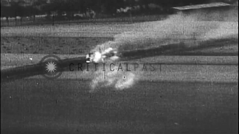Usaaf fighter planes shooting down german airplanes and strafe lines of communica hd stock footage
