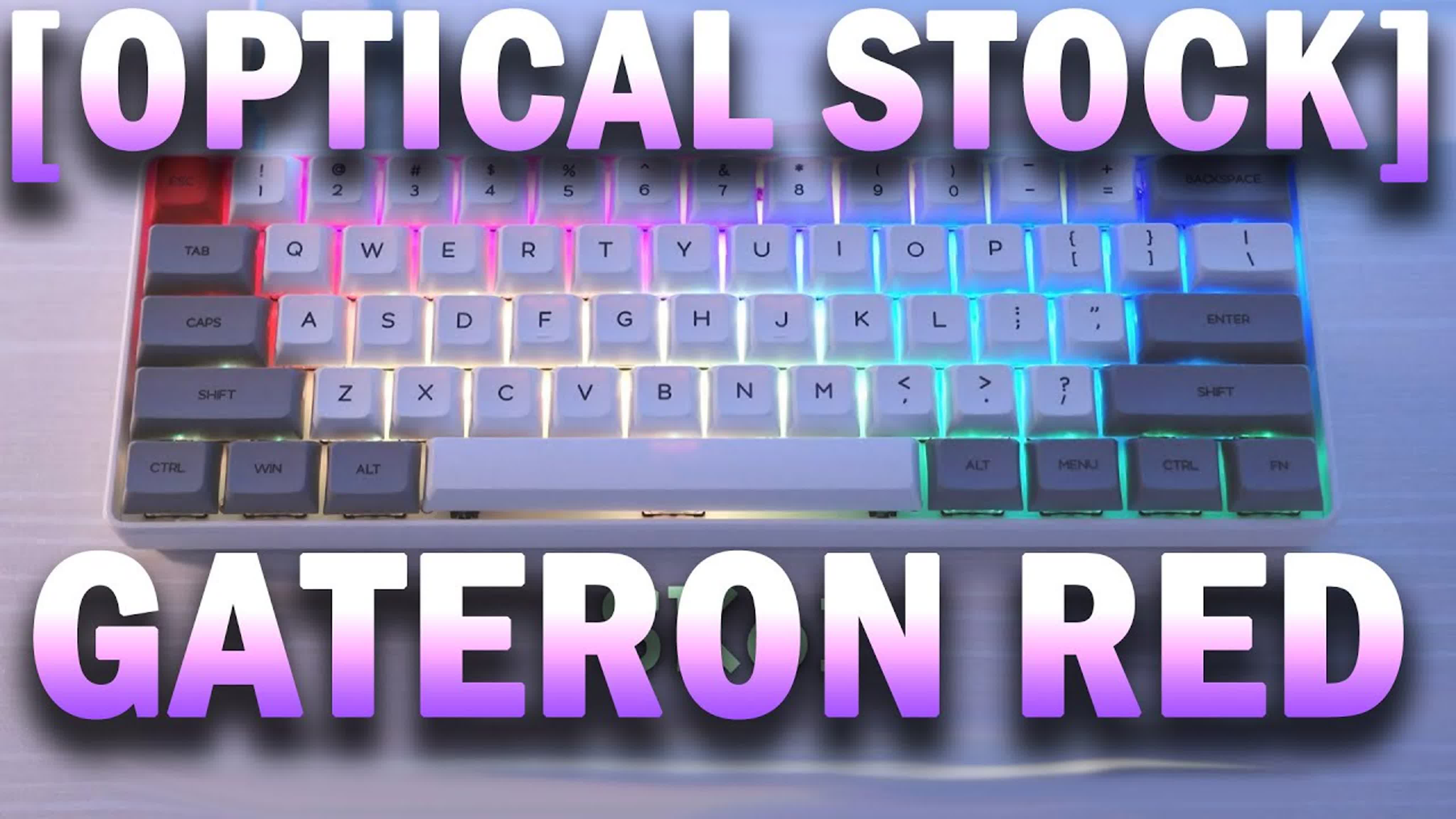 Gateron optical red typing sounds [not lubed] | stock gateron optical red  linear switches watch online