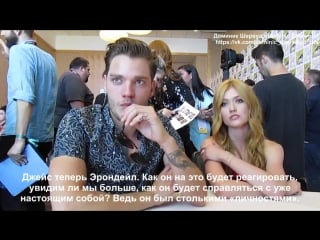 Dominic sherwood katherine mcnamara for shadowhunters at sdcc 2017 [rus sub]