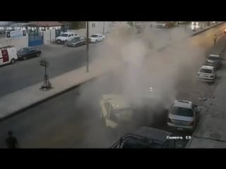 Head on collision police car and a taxi, amman, jordan