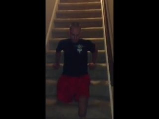 Andrew smith and eric myers maneuvering up steps (1)