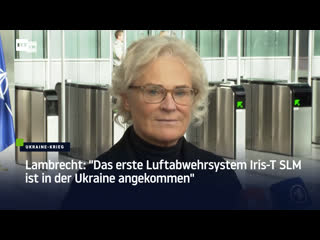 Lambrecht "das erste luftabwehrsystem iris t slm ist in der ukraine angekommen"