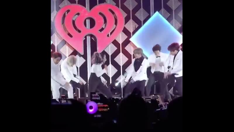 A mini compilation of jimin and @halsey smiling at each other during their part in bwl