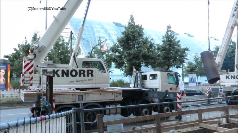 Автомобильный кран 2 tadano faun hk 65 bei arbeiten am fernwärmenetz soeren66