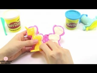 Play doh my little pony make n style ponies #4 dj pon 3, spitfire, rainbow dash, rarity