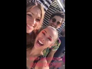 Video darren criss with mia swier and ashley weston at coachella via ashleys ig story