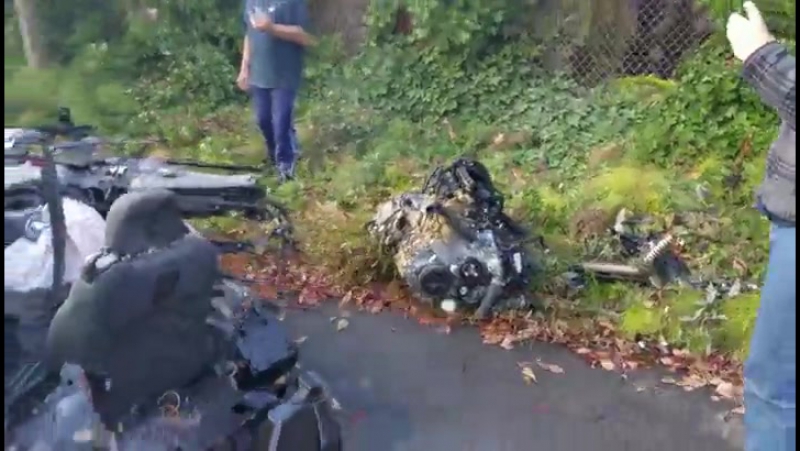 Последствия страшной аварии(the most devastating non fatal crash scene i have ever seen)
