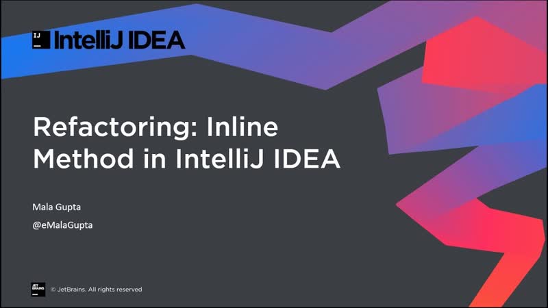 Inline method refactoring in intellij idea
