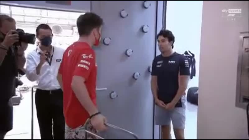 Charles leclerc and checo perez