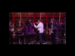 The boys, james corden and reggie playing some tunes to close the @latelateshow last night!! 🎷❤️🎸 h