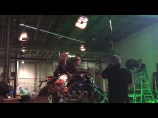 This is how we shot the bike taking off! @shadowhunterstv @freeformtv shadowhunterschat