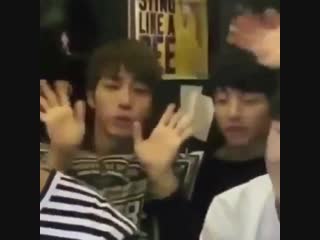 Jin accidentally hitting jungoo and then checking if he is okay ive been watching and cr