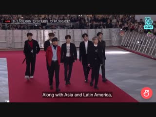 181128 bts red carpet @ 2018 asian artist award