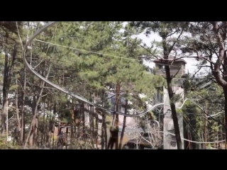 This roller coaster zipline looks insane