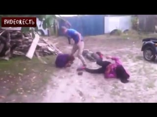 Пьяная сельская драка всегда зрелище © видеожесть