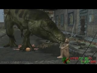 Jurassic town 4 t rex eats girls one by one