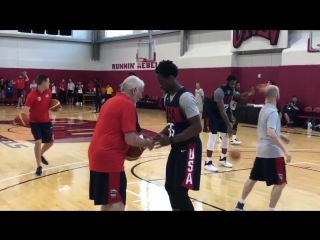 Pop working here at team usa with derozan