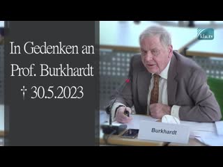 In gedenken an prof burkhardt † 30 5 2023