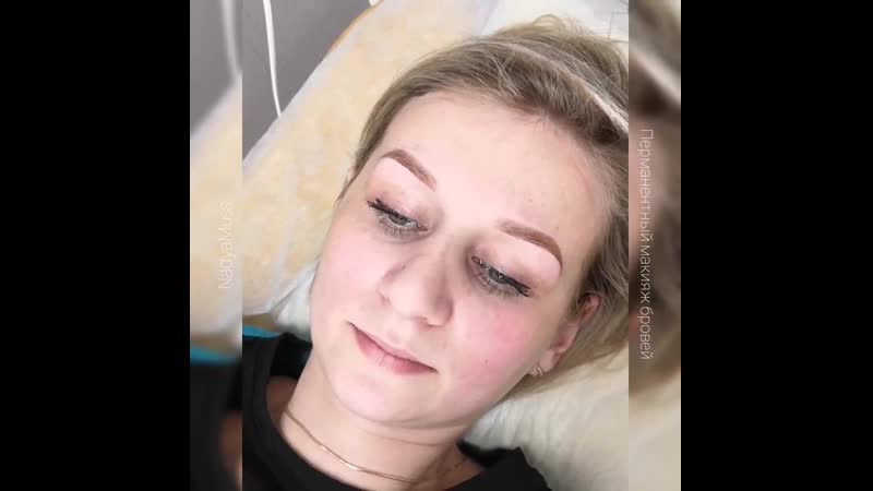 После процедуры пм бровей без фильтров