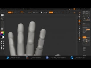 [joao sousa] simple and fast creating hands in zbrush with imm fingers