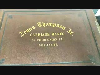 Zenas thompson carriage manufacturers from portland