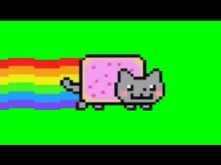 Nyan cat green screen version (chromakey)