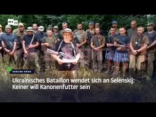 Ukrainisches bataillon wendet sich an selenskij keiner will kanonenfutter sein