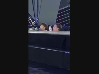 Bobby & hanbin watching tiger jk performance