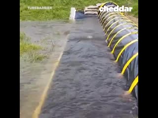 Check out this tube barrier that helps to diminish flooding