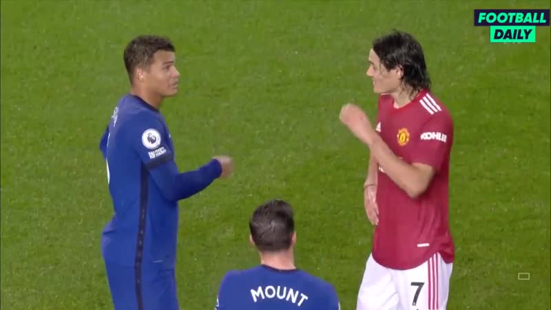 Former paris saint germain teammates edinson cavani and thiago silva at full time
